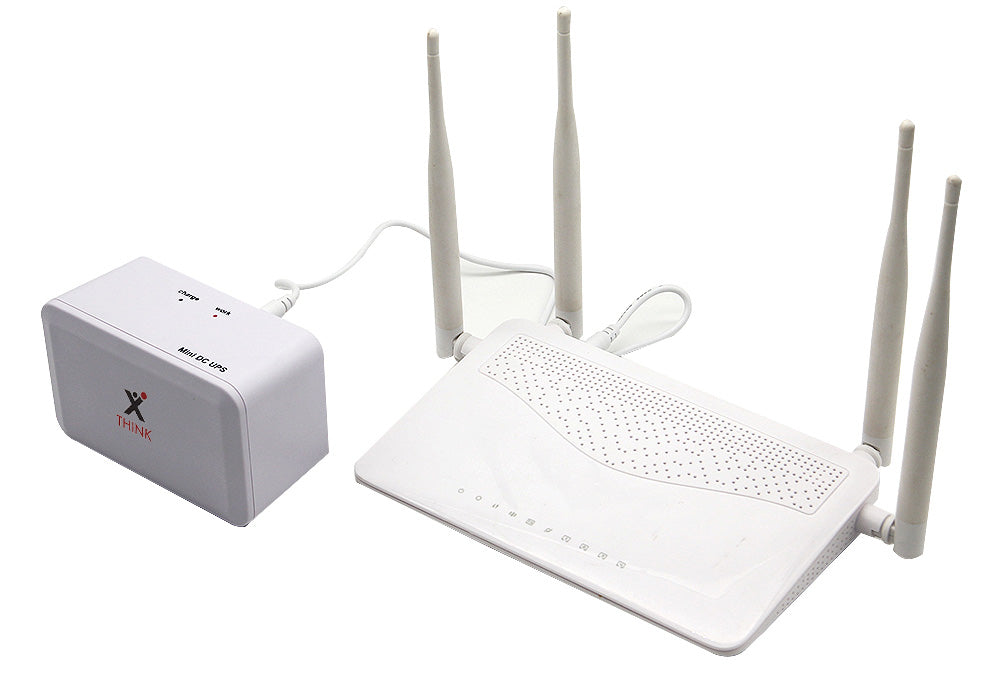 Mini UPS 12V con router Wi-Fi 